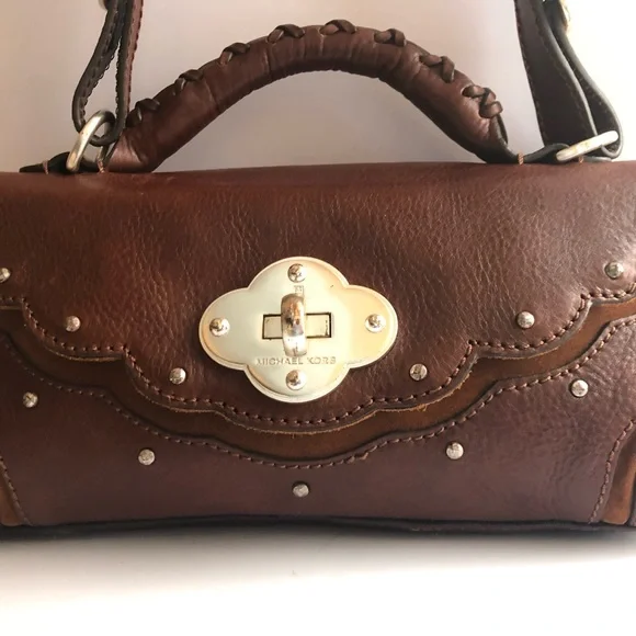 Michael Kors Vintage Brown Leather Purse - Picture 2 of 9